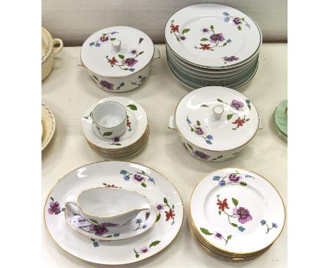 A Royal Worcester Astley pattern dinner service, printed mark  Good condition