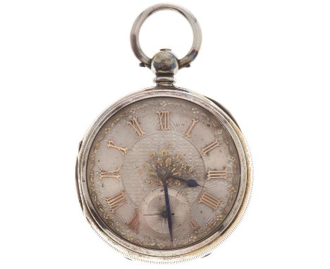 A Victorian silver lever watch, T Hardy Bulwell,&nbsp; with silver dial, engine turned case, 54mm, Chester 1890  A heavy case