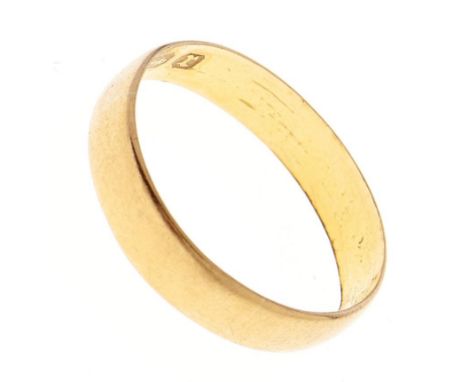 A Victorian 22ct gold wedding ring, Birmingham 1891, 1.5g, size H  Worn condition