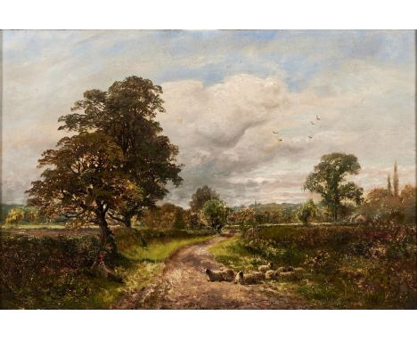 David Payne (1843-1894) - Sinfin Lane near Derby, signed, oil on canvas, 29.5 x 44cm In ready to hang, gallery condition. Lin