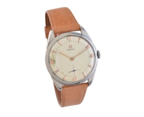 Omega, Ref. 2900-5,   Stainless steel wrist watch, circa 1955   Movement: Cal. 267, manual wind, 17 jewels   Case: Stainless 