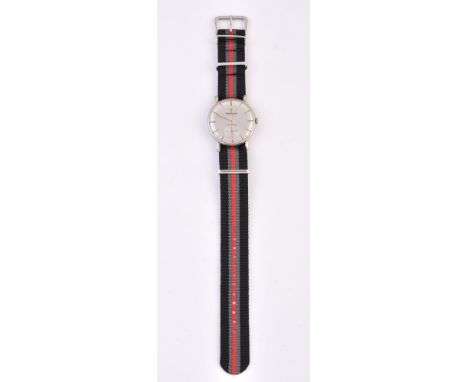 Girard Perregaux, Stainless steel wrist watch, no. 11294 1130   Movement: Manual wind, 17 jewels   Case: Stainless steel case