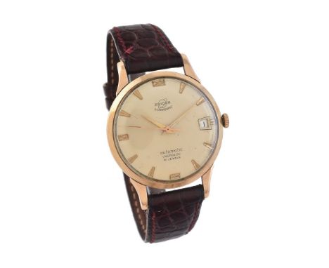 Enicar, Ultrasonic, 9 carat gold wrist watch, no. 035103, circa 1959   Movement: Cal. A-R 1035, automatic, 21 jewels   Case: 