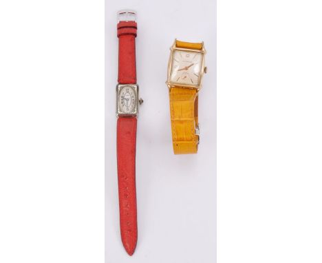 Wittnauer,   Bi-colour wrist watch, no. 471448   Movement: Cal. 76/3, manual wind, 17 jewels   Case: Gold filled case, stainl
