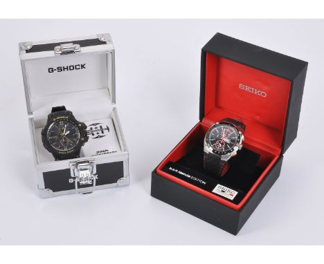 Casio, G-Shock 30th Anniversary, Ref. GW-A1030A,   Limited edition black plastic wrist watch, circa 2012   Movement: Solar po