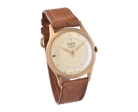 Rotary,   9 carat gold wrist watch, no. 13822 685279, circa 1955   Movement: Cal. 645 ETA 2370, manual wind, 17 jewels   Case