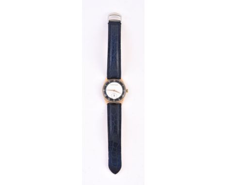 Girard Perregaux,   Bi-colour wrist watch with repainted dial, no. 261304   Movement: Manual wind, 17 jewels   Case: Gold pla