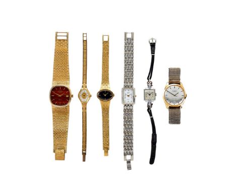A collection of wrist watches, to include: Tissot, Visodate Stylist, a bi-colour bracelet watch, 34mm; Rotary, a bi-colour br