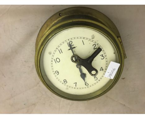 A brass ship's clock
