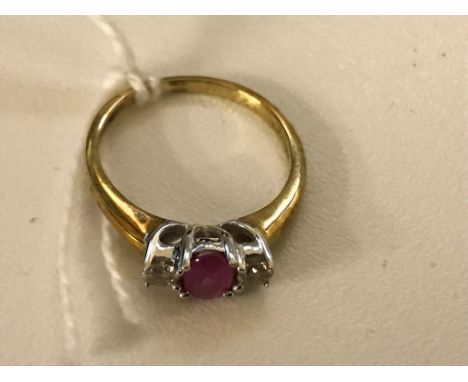 A 9ct diamond and ruby dress ring