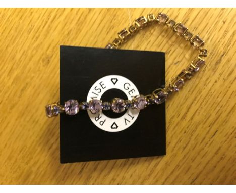 A 9ct amethyst and iolite bracelet