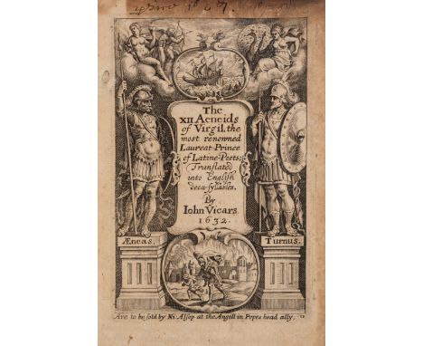 Virgil. The XII Aeneids...translated by John Vicars, first edition, engraved pictorial title, foxed and browned, some stainin