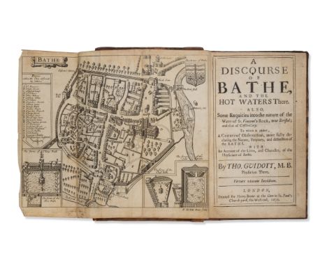 Bath.- Guidott (Thomas) A Discourse of Bathe, and the Hot Waters There, first edition, engraved additional title with explana