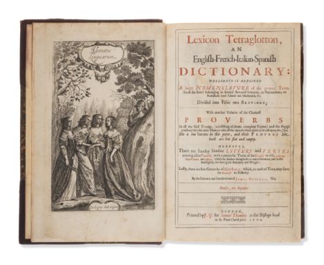 Howell (James) Lexicon Tretaglotton, an English-French-Italian, Spanish Dictionary..., first edition, second issue, half-titl