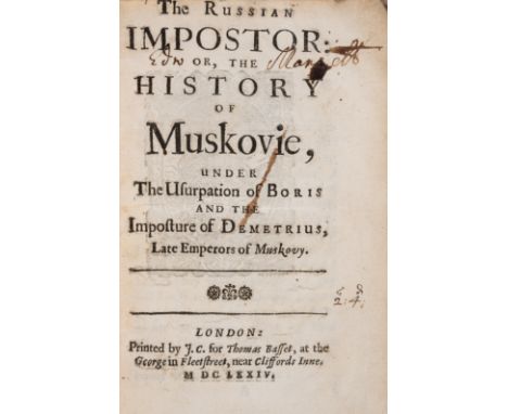 Russia.- [Manley (Roger)] The Russian Impostor: or, The History of Muskovie, first edition, with initial and final blanks, la