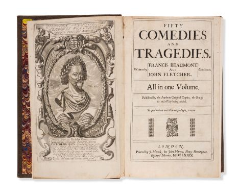 Shakespeare (William).- Beaumont (Francis) & John Fletcher. Fifty Comedies and Tragedies, second collected edition, engraved 