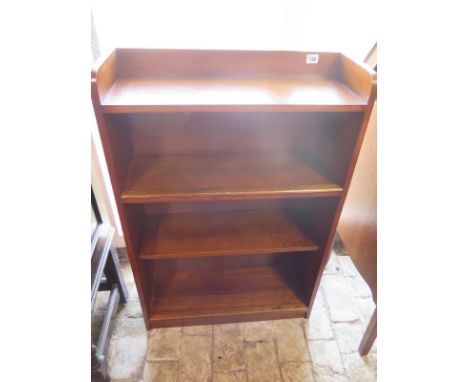 A 20th century light oak open bookcase - 61cm x 22cm x 92cm high 