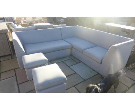 A Bramblecrest Hudson corner sofa set designed using the latest in weatherproof technology - featuring quick dry foam core an