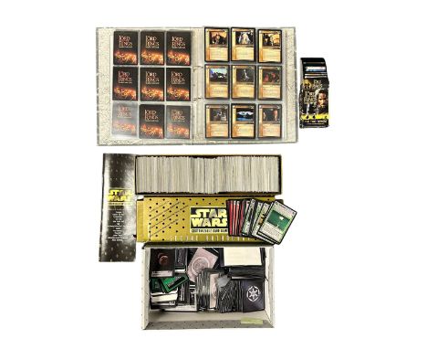 A Collection of Star Wars &amp; Lord Of The Rings Trade Cards. Star Wars cards by Decipher, produced in 1996. Also LOTR cards