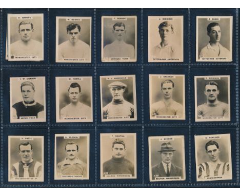 Phillips Pinnace 1922 soccer stars cards, small size, Man City, Everton, Coventry, Leeds etc. Mixed condition. 45 cards