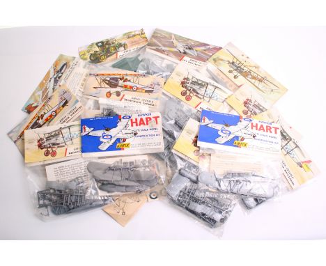 Airfix 1-72nd Scale Plastic Kits, 2 x Hawker Hart, 5 x Bristol Bulldog,2 x Hawker Demon, R.E.8, Cessena 0-2,Jet Provost T.MK.