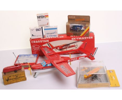 Interesting Lot of Aircraft related Toys,including Cragstan (Japan) Skymaster Executive Airplane, tin plate friction drive, S