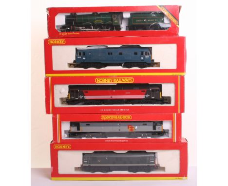 Five Boxed Hornby Railways OO Gauge Locomotives, R.245 BR Co-Co Diesel Railfreight Sector Class 47 Locomotive, R.759 Locomoti