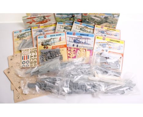 Airfix 1-72nd Scale Plastic Aircraft Kits, Grumman Duck, Supermarine S.6B,    4 x Hawker Demon’s, 4 x Sopwith Pup, 6x Bristol