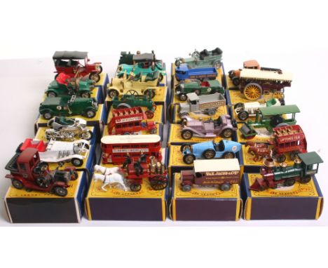 Twenty Seven Early Issues Matchbox Models of Yesteryears, including Y-1 Allchin Traction Engine,Y-1 Model T Ford, Y-2 B Type 