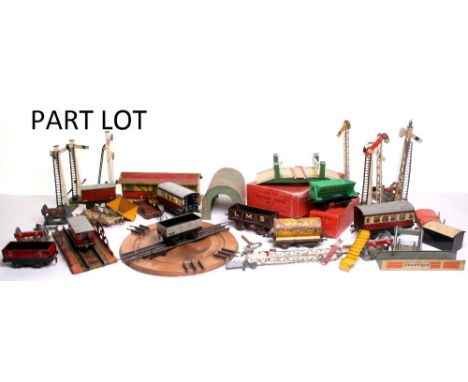 Quantity of O Gauge Locomotives, Rolling Stock and Accessories , including, Hornby Clockwork 0-4-0 BR Black Locomotive, 4 x H
