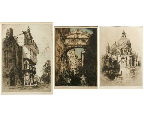 John Shapland (1865-1929) and Walter Henry Sweet (1889-1943) 'Santa Maria Della Salute, Venice', etching, signed in pencil lo