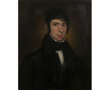 19th Century English School Portrait of an untitled gentleman, oil on canvas, unsigned, unframed, 61cm x 50.5cmHas been resto