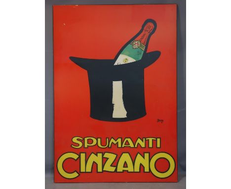 An advertising poster for Asti Spumanti Cinzano Italian Sparkling Wine, print on board, 132 x 92cm 