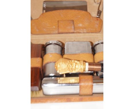 Military swagger stick together with a gents grooming kit 