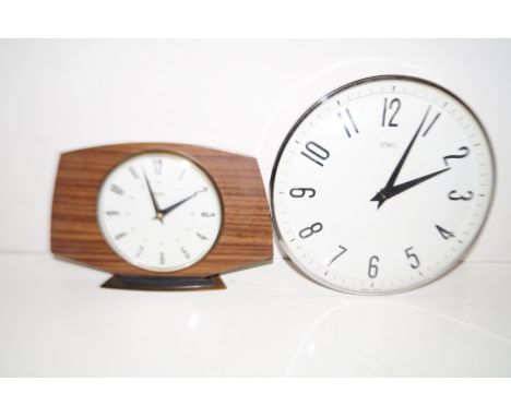 Retro Metamec wall clock together Metamec mantle clock