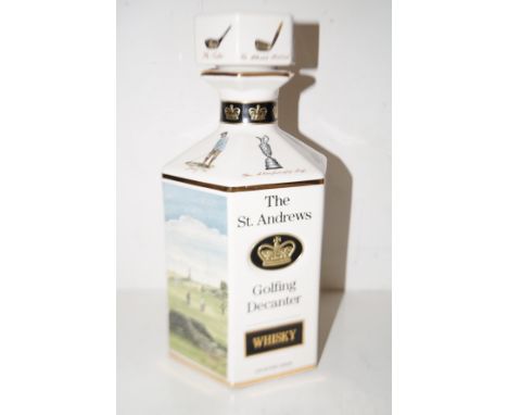 Pointer of London &amp; Edinburgh golfing decanter  Height 25 cm