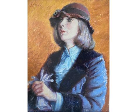 József RIPPL-RÓNAI (1861-1927)Portrait de femmePastel au papier, signé en haut à gauche50 x 37 cm (à vue)