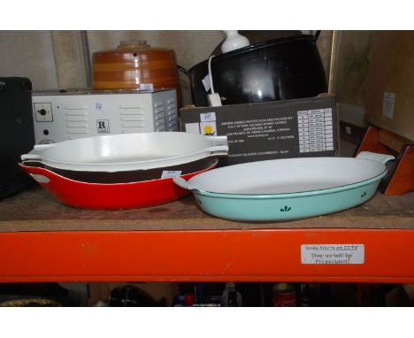 Copco cast iron enamel ware cooking pots.