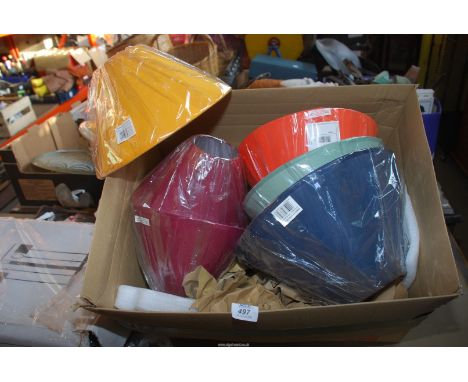 A selection of lamp shades (as new).