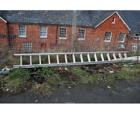 A 15 rung double extension ladder.
