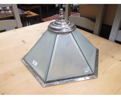 A frosted glass ceiling light  