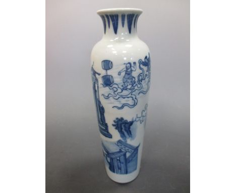 A Chinese blue & white vase in Kangxi style  