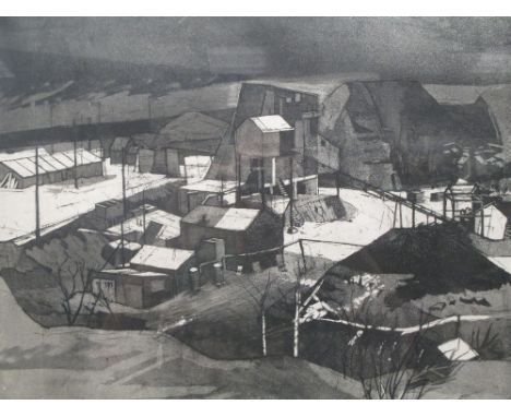 Edna Lumb (British, 1931-1992) Quarry at Horsforth, Yorkshire print EDNA LUMB (1931 - 1992) was born in Leeds during the Depr