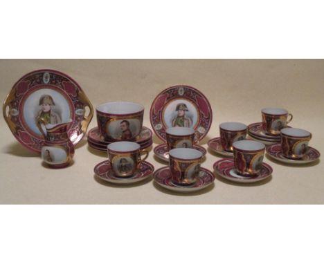 A Napoleon tea service - Vienna painted  