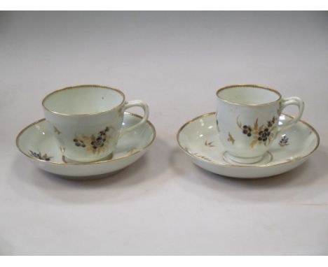 A late 18th century Worcester part tea and coffee service  