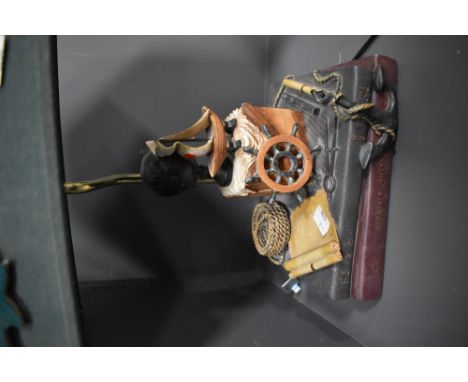 A decorative maritime/nautical themed table lamp