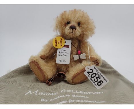Charlie Bears, Paws, from The Minimo Selection with tag attached, bag, stitch down nose and jointed at limbs. Approx. 18cm (H