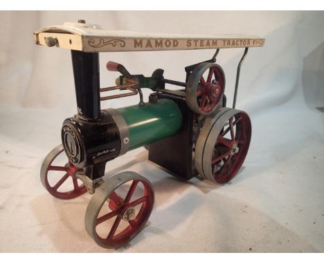 Mamod TEIA steam tractor, fair condition, solid fuel burner, not seized, requires drive belt. UK P&amp;P Group 2 (£20+VAT for