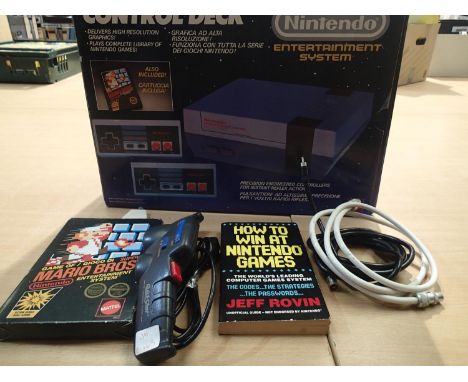 Nintendo, Mattel boxed control deck, complete with two pads, RF cable, PSU, tests okay, also included a boxed CIB Mario Bros,