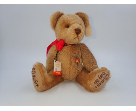 Clemens Bear, 60 Jahre, with tags attached, #138 of 600 stitch down nose and jointed at limbs. Approx. 34cm (H). UK P&amp;P G